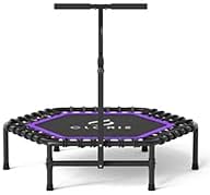 CLORIS 45'' Rebounder Trampoline for Adults - Max Load 450lbs, Mini Trampoline with Adjustable Foam Handle Indoor/Outdoor Fitness Body Exercise