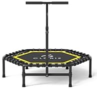 CLORIS 45'' Rebounder Trampoline for Adults - Max Load 450lbs, Mini Trampoline with Adjustable Foam Handle Indoor/Outdoor Fitness Body Exercise