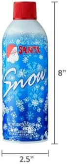 Santa Decorative Snow Spray - Non-Toxic, 9 oz | Pack of 2 for Festive Holiday Decor