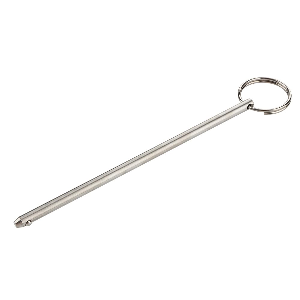 4 Pcs Quick Release Long Pin, Diameter 0.236"(6mm), Usable Length 5-3/4"(146mm), Overall Length 6.3"(160mm), Full 316 Stainless Steel, Marine Hardware