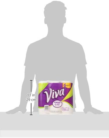 VIVA Choose-A-Sheet Paper Towels - Soft & Strong Cloth-Like Texture | 6 Regular Rolls for Ultimate Clean