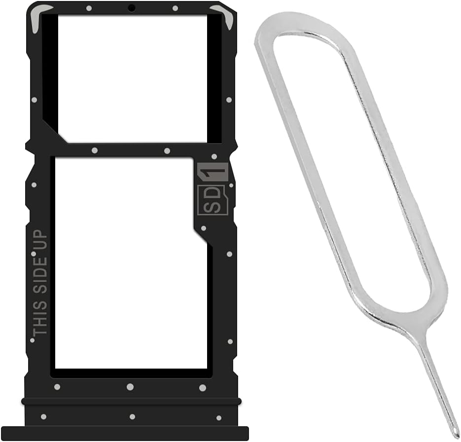 AceSoft 2020 XT2041-4 Replaceable Standard Portable SIM and Memory Card Tray Holder w/SIM Card Ejection Pin Compatible