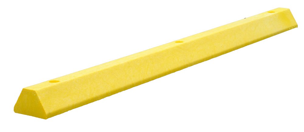 Durable Corporation Heavy-Duty Plastic Parking Block , 6 Length x 4" Width x 4" Height, Yellow