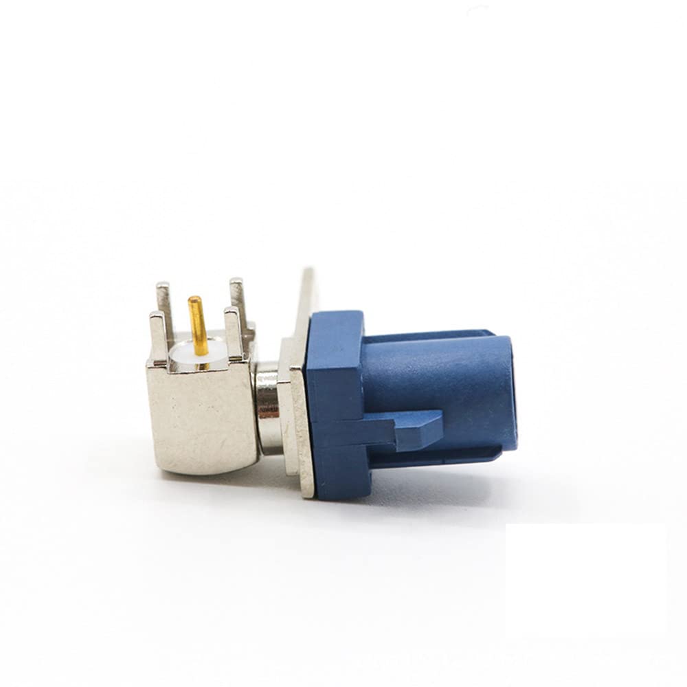 RG316 RG174 RF Coaxial Cable Connector, Fakra Video Connector C Male Right Angle Cable Connector with Single Baffle