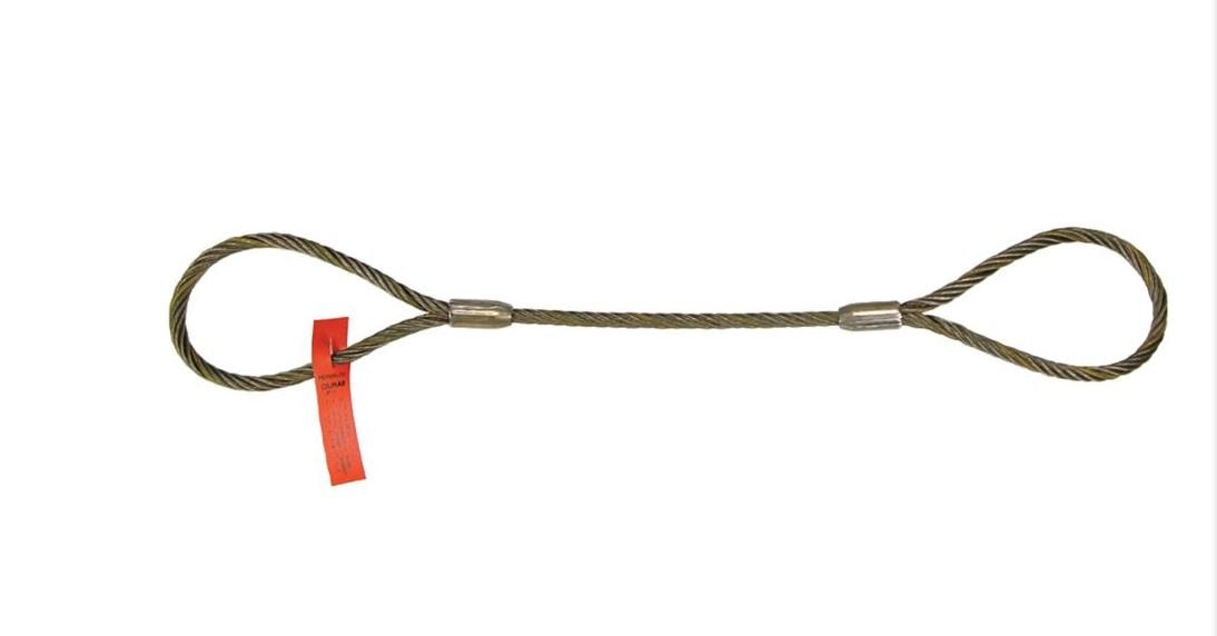 Lift-All 1IEEX10 Wire Rope Sling, Vertical Capacity 19600 lb, 1" Diameter, 10' Length