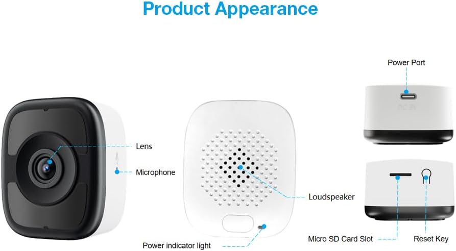 LVQ 5MP 3K 2.4G 5G 2-Way 24/7 Window Camera, & WiFi Indoor Cameras for Home Security with Color Night Vision, Window