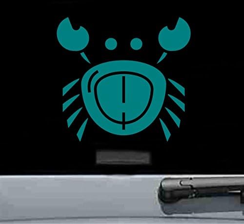 JS Artworks Cute Crab Vinyl Decal Sticker (Teal)
