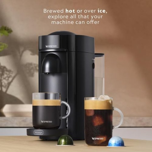 De'Longhi Nespresso Vertuo Plus Coffee & Espresso Maker - Sleek Ink Black Design