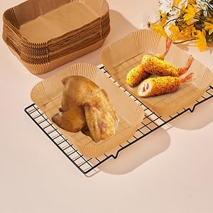 Ninja | Air Fryer Liners - 120 Pcs Disposable Parchment Paper for Smart XL & FG551 Grill - Rectangular