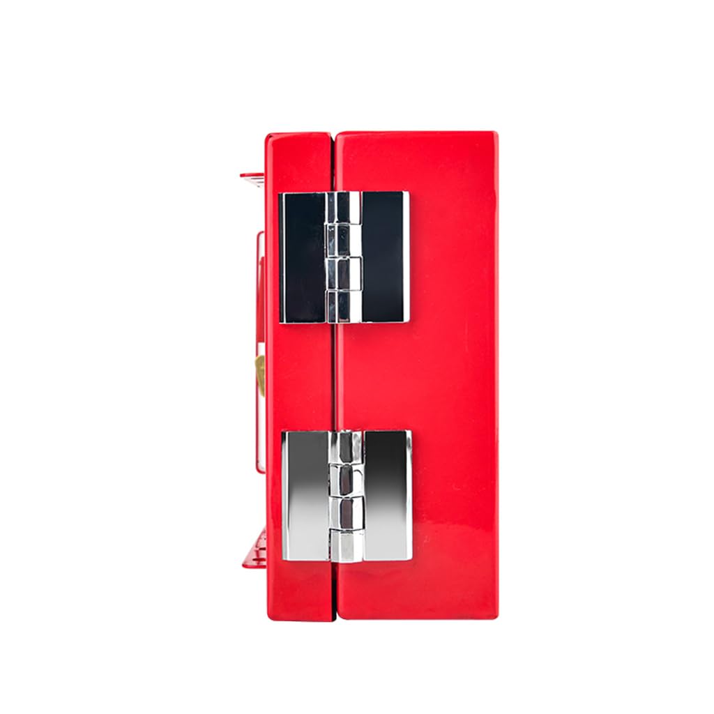 Lockout Tagout Group Lock Box, Wall Mounted Loto Lock Box, Red Padlock Box Group Station with 12 Locking Holes,Visual Acrylic Window Safety Lock Case