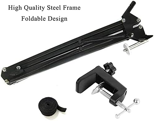 Etubby C920 C930 C922 C615, 1/4" Webcam Stand Desktop Adjustable Suspension Boom Scissor Arm Camera Clamp Webcam Mount