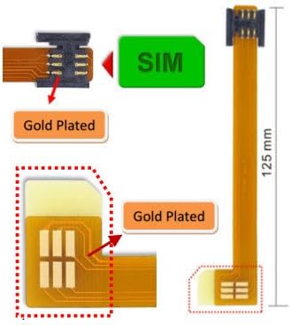 Embedded Works (125mm) Right-Angle SIM Card Extender w/Flexible Printed Circuit Cable