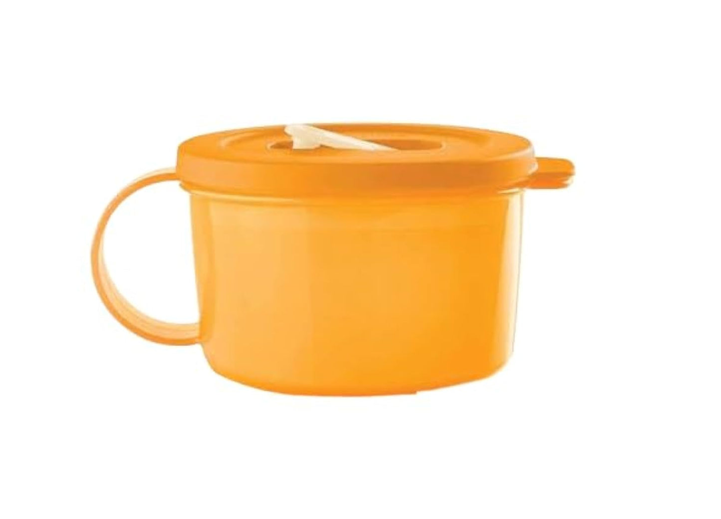 Tupperware Crystalwave Microwaveable Soup Mug in Orange Apricot