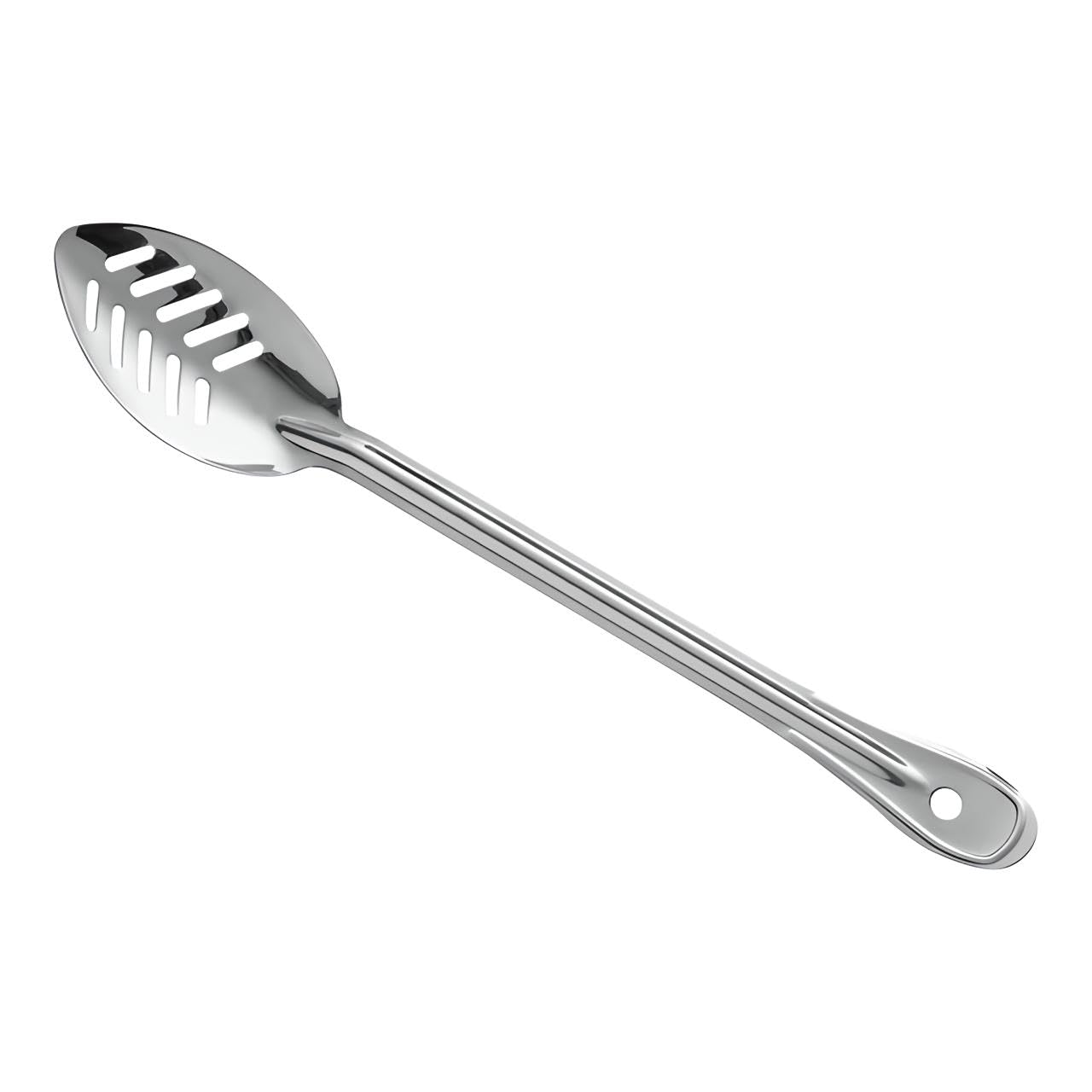 OCS Parts Professional Series Slotted Long Handle Cooking Spoon | Stainless Steel Stirring and Basting Spoon for Home and Commercial Kitchens | Perfectly Drains Liquid and Sauces (3, 15-Inch)