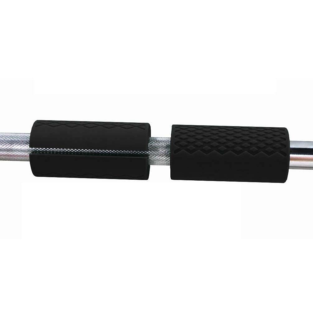 IADUMO 1"Barbell Grip Upgraded Thick Dumbbell Grips,Gym Exercise Equipment Dumbbell Grips,Thick Silicone Rubber Arm Blasters Strength Fitness Training,Perfect for Bodybuilding&Weightlifting(Black)