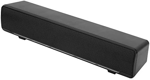 Bewinner 3.5mm MP3 MP4, USB Wired Soundbar, Stereo Soundbar Music Player Bass Surround Sound Box for Desktop Laptop TV