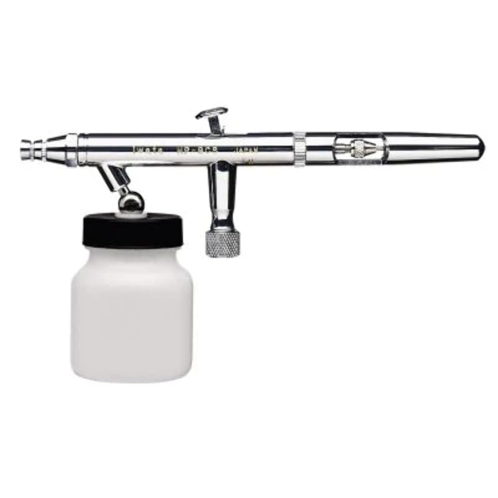 Iwata Eclipse HP-BCS Siphon Feed Dual Action Airbrush – High Flow, Easy Cleaning, 2 oz Bottle for textiles, T-shirts, graphics, murals, basecoats & topcoats