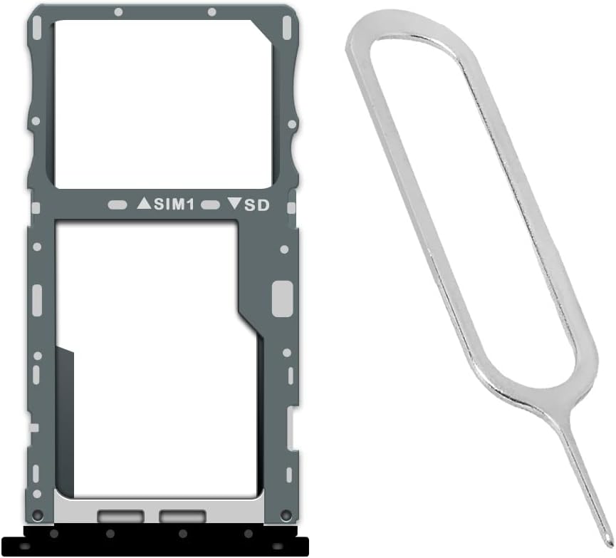 generic 4 5007Z Rubber Waterproof Easy to Install Portable SIM and Memory Card Tray Holder w/SIM Card Ejection Pin
