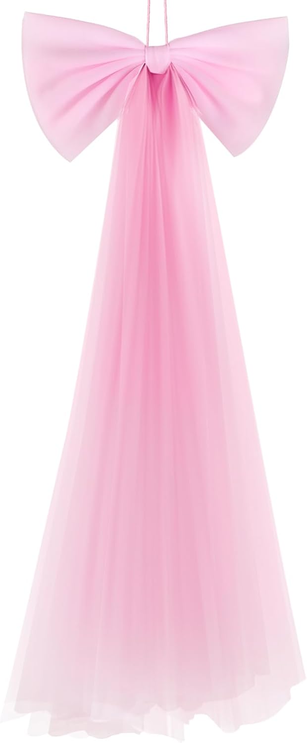 Zeyune Giant Pink Bow | 13.4 x 28.7 Inch Party Decoration for Birthdays, Weddings & Showers
