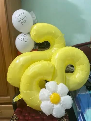 Yellow 3 Balloon | 40-Inch Number Balloon for 3rd Birthday Decorations - Perfect for Kids & Women Parties