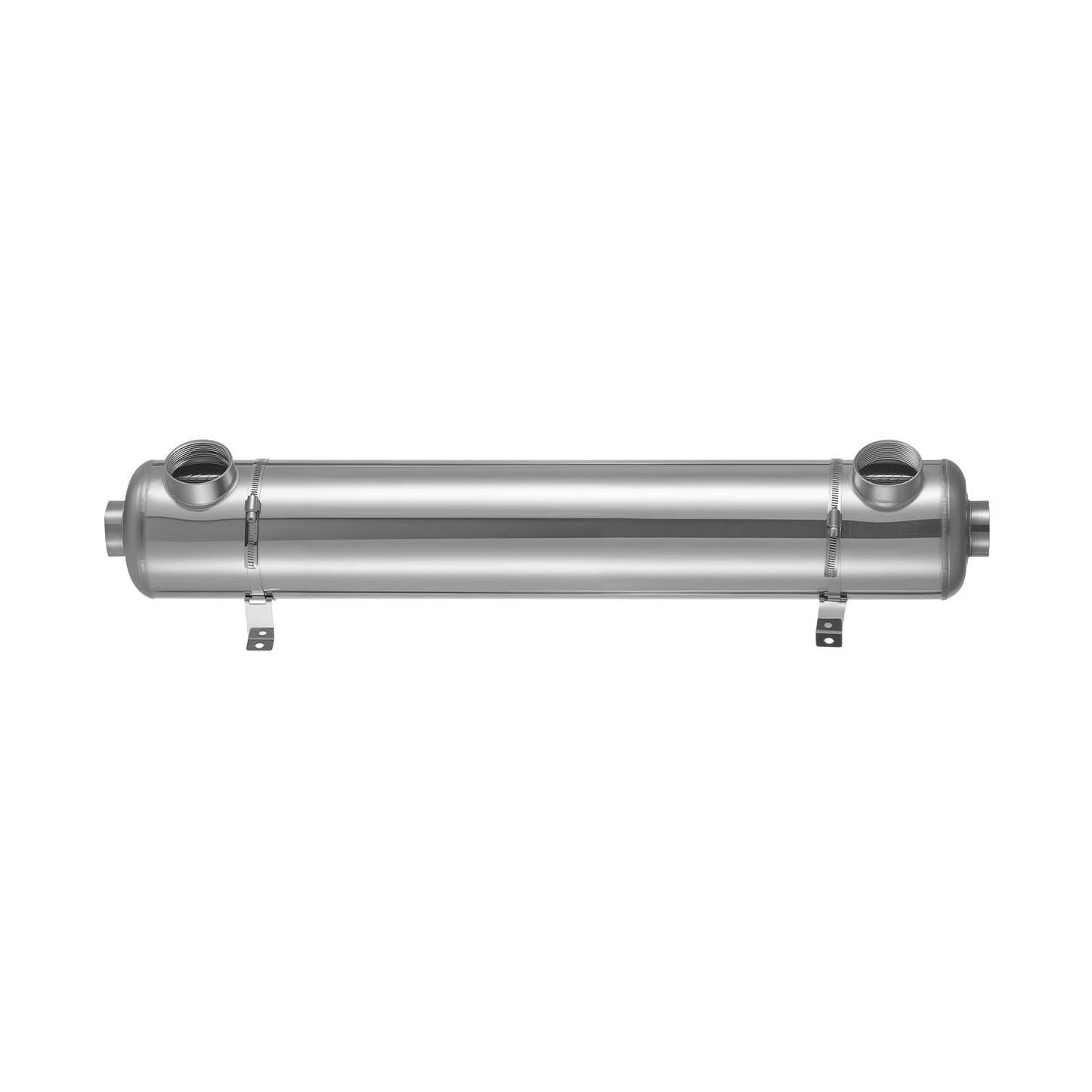 VEVOR Pool Heat Exchanger, 360K BTU Swimming Pool Heater Exchanger, 316L Stainless Steel Construction, High Efficiency Water to Water Transfer Heating System for Spa, Hot Tub, Indoor/Outdoor, Silver