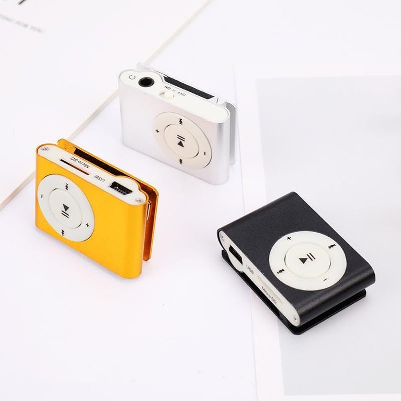 Qudinip MP3 MP3 2.0 3.5mm Player, Mini Music Player, Portable Player with Clip No Built - in Memory Support TF Card USB