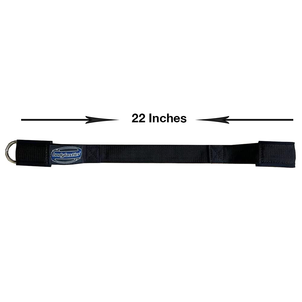 Bodylastics Resistance Band Anchor, Heavy-Duty Attachment for Exercise Resistance Bands, Easy Use Anchor Band for Resistance Tubes, With Nylon Webbing, Neoprene Padding, and O-Ring, 22 Inches