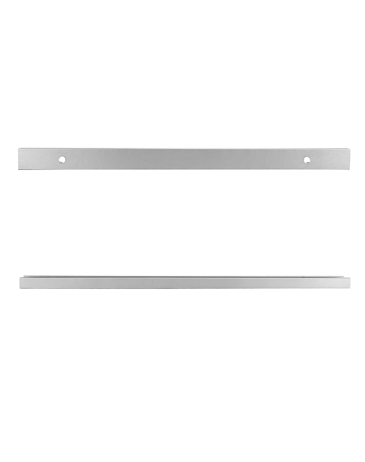 QWORK Aluminum T Track, 2 Pack 12 Inch Universal Double Cut Profile T Track, with Predrilled Mounting Holes and Screws, Woodworking and Fixtures, for Drill Press Table, Router Table