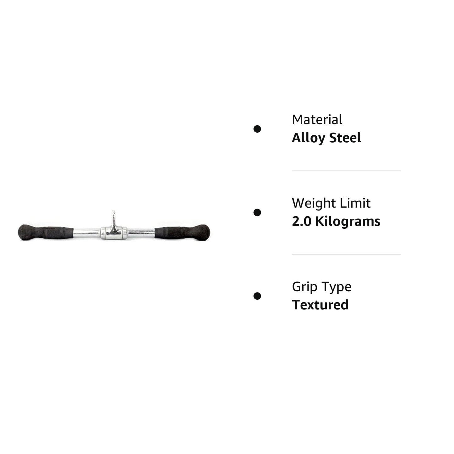 qibylift Barbell Cable Attachment For Cable Machines,Lat Pull Down Cable Machine Attachments,Tricep Press Down Bar,Revolving Straight Curl Pulldown Bar with Rotating & Rubber Handle Grips(20 Inch)