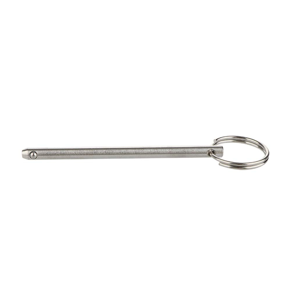 2 Pack Quick Release Pin, Diameter 1/4"(6.3mm), Overall Length 4.1"(105mm), Usable Length 3-1/2"(89mm), Full 316 Stainless Steel, Bimini Top Pin, Marine Hardware