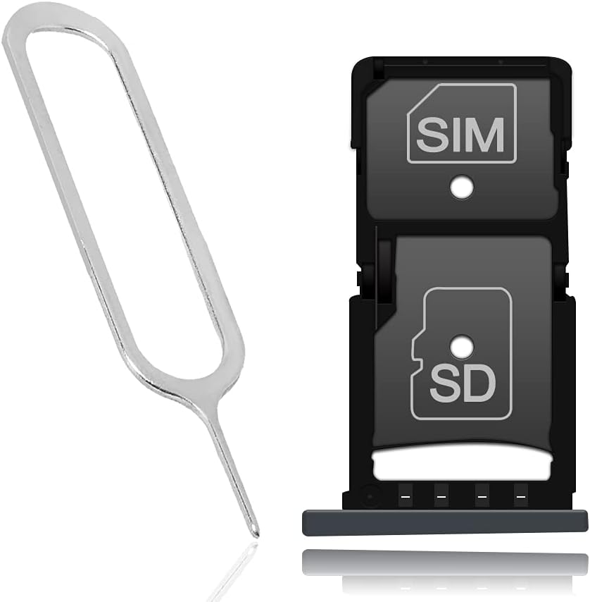AceSoft Z3 XT1929 Rubber Waterproof Premium Durable SIM and Memory Card Tray Holder w/SIM Card Ejection Pin Compatible