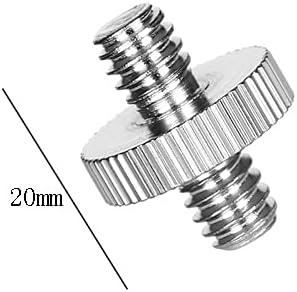lasenersm 6 1/4" 1/4" Pieces Male to Male Threaded Tripod Screw Adapter Camera Tripod Screw Adapter Double Sides