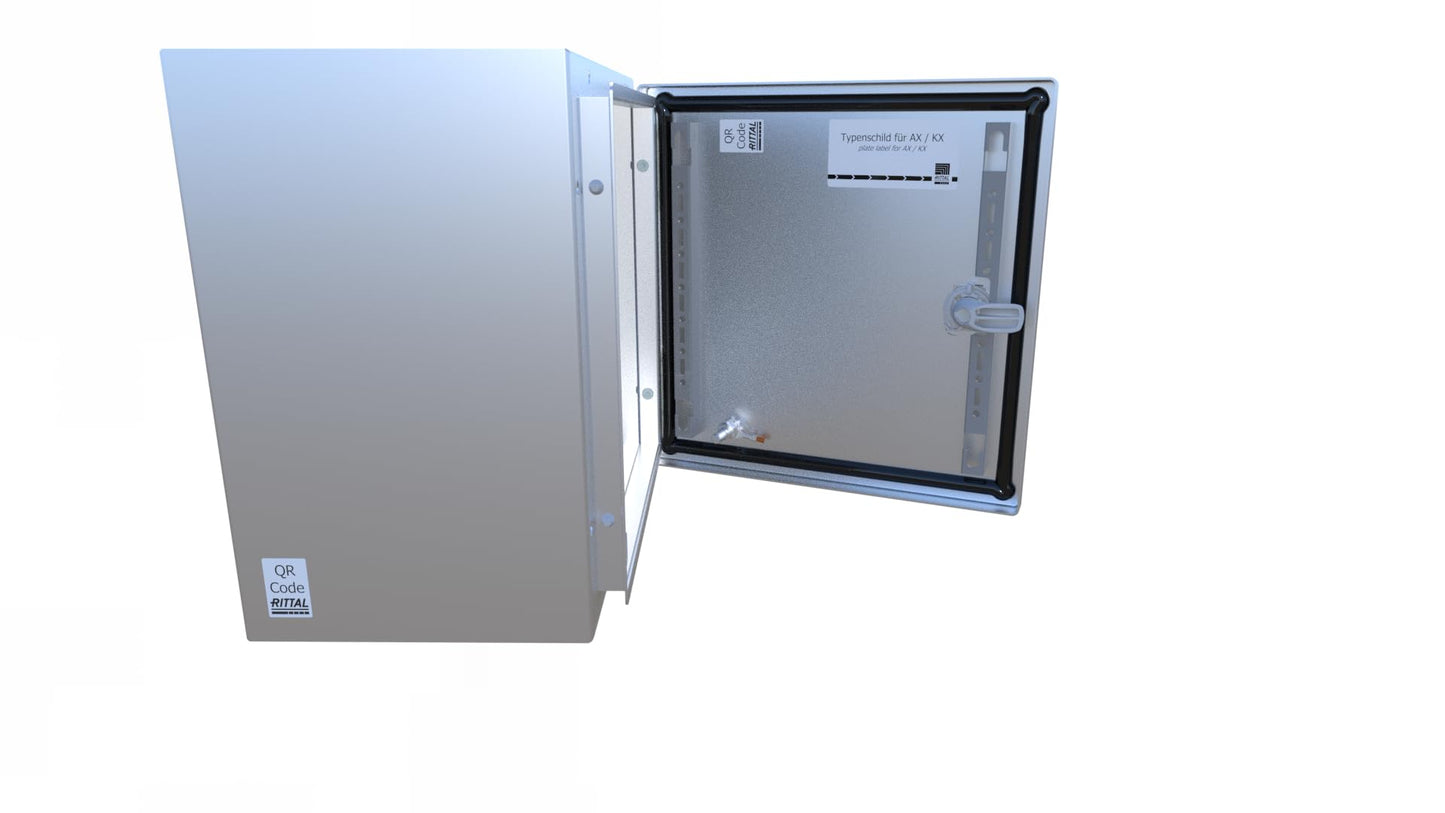 Rittal 1033.000, Wall-mounted AX Enclosure, Carbon Steel, 11.8" Height x 11.8" Width x 8.27" Depth