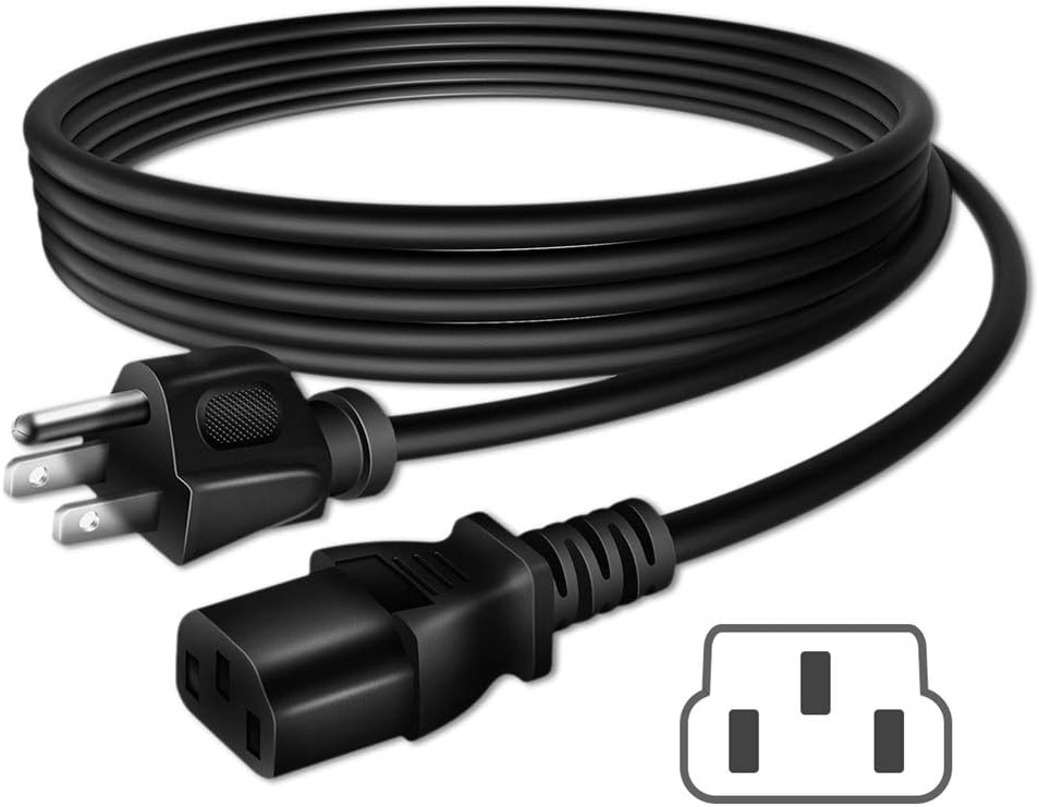 XWNV C13 Universal Computer Monitor Power Cord, Power Cable Compatible with Monitor, PC, Desktop, Printer, Scanner
