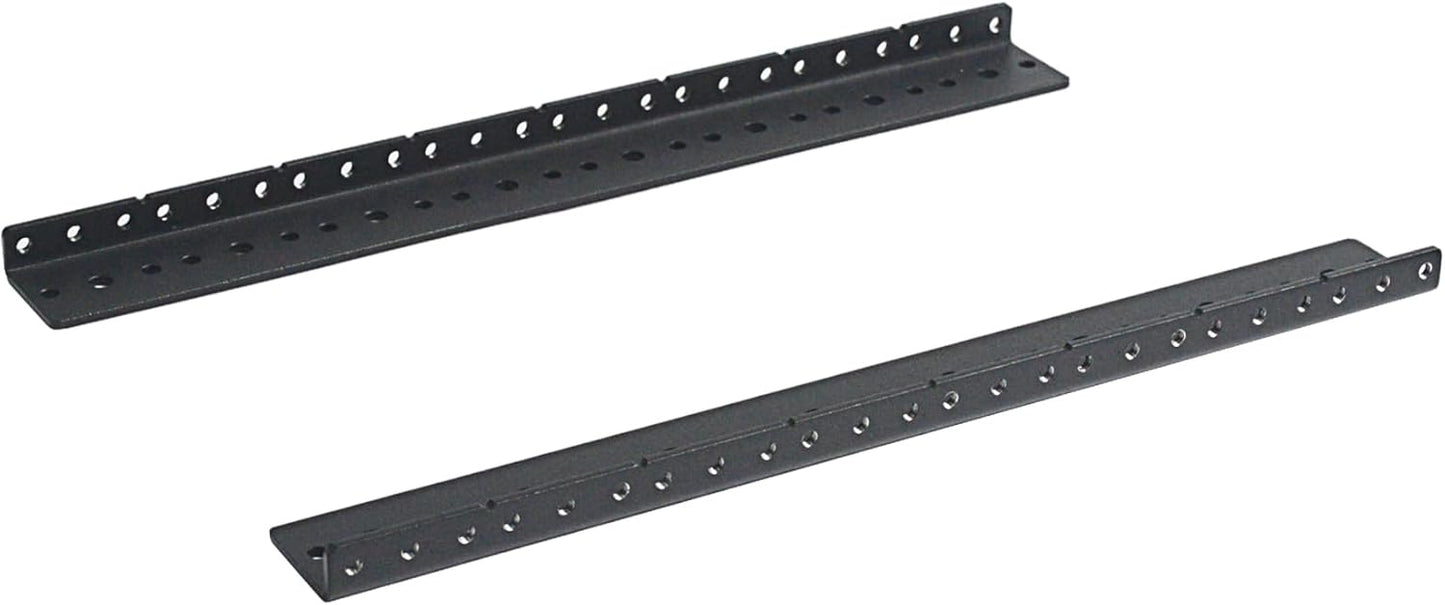 RIVECO 2 8U 3.0 mm PCS Rack Rails, Tapered Holes Rack Mount Rails for Recording & Network Wooden Cabinet Mounting