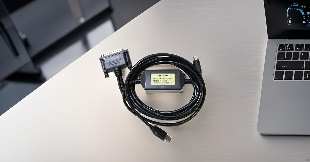 USB-SC09 Programming RS422 PLC Cable A Series Interface, Compatible with PLC Cable FX Series USB to Adapter