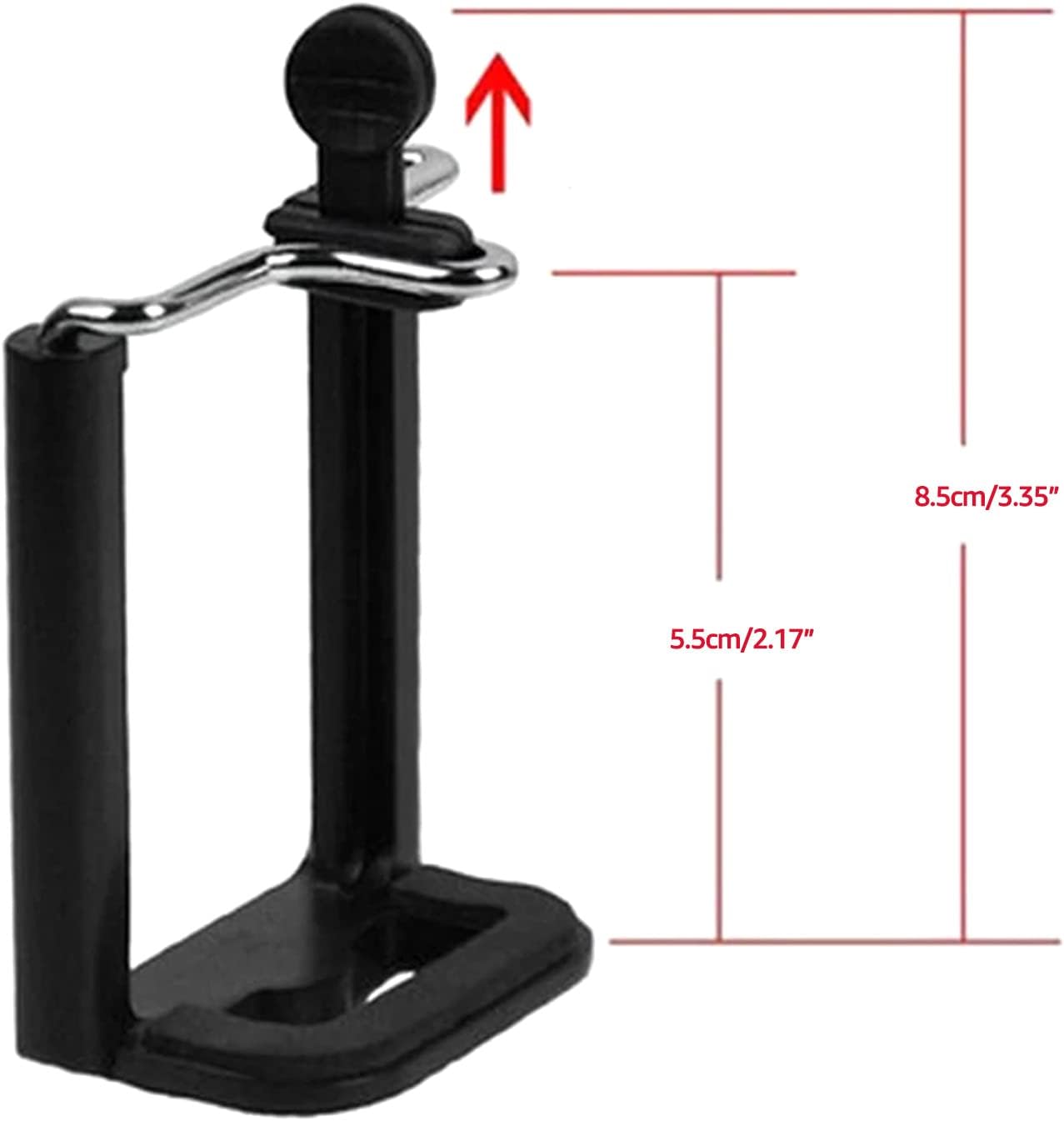 Generic Black Smartphone Tripod Mount Fits, Monopod, Selfie Stick Adjustable Clamp Holder Smartphone Clip Mount Adapter