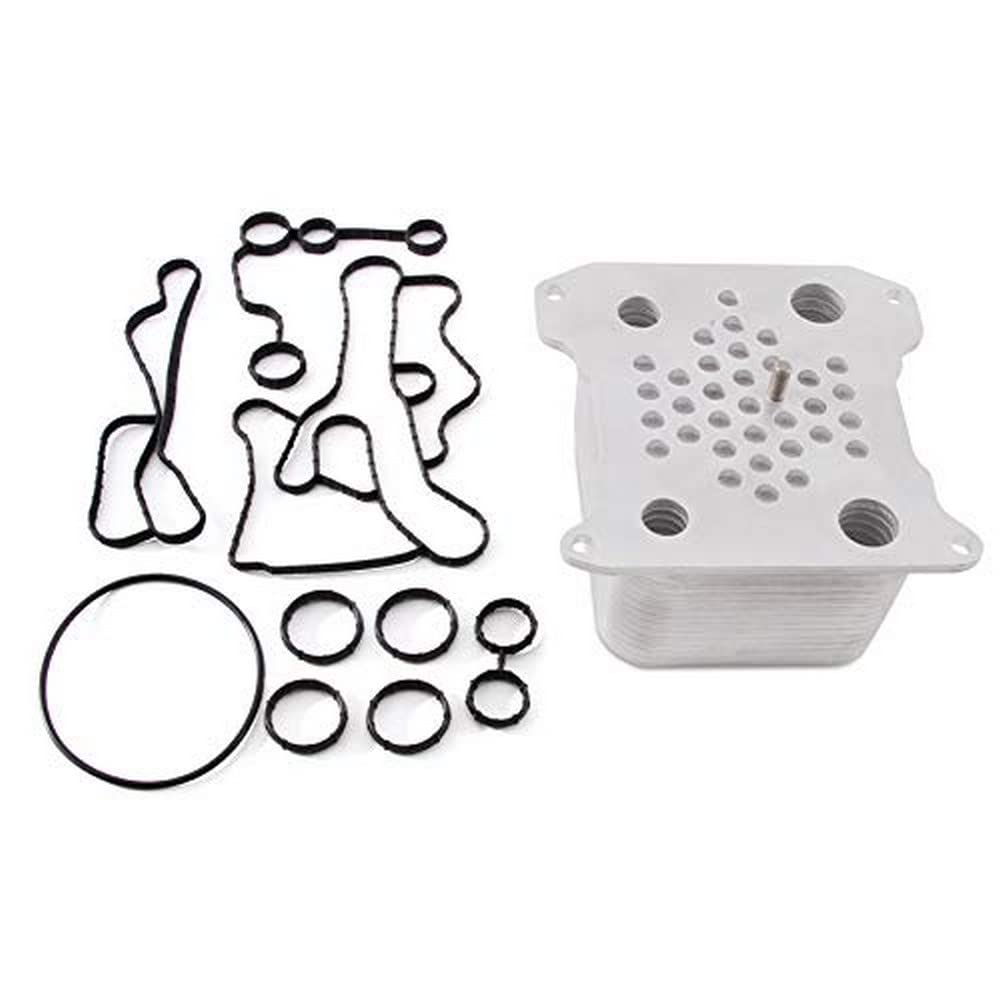 Mishimoto MMOC-F2D-08 Replacement Oil Cooler, Compatible with Ford Powerstroke 634L, 2008-2010