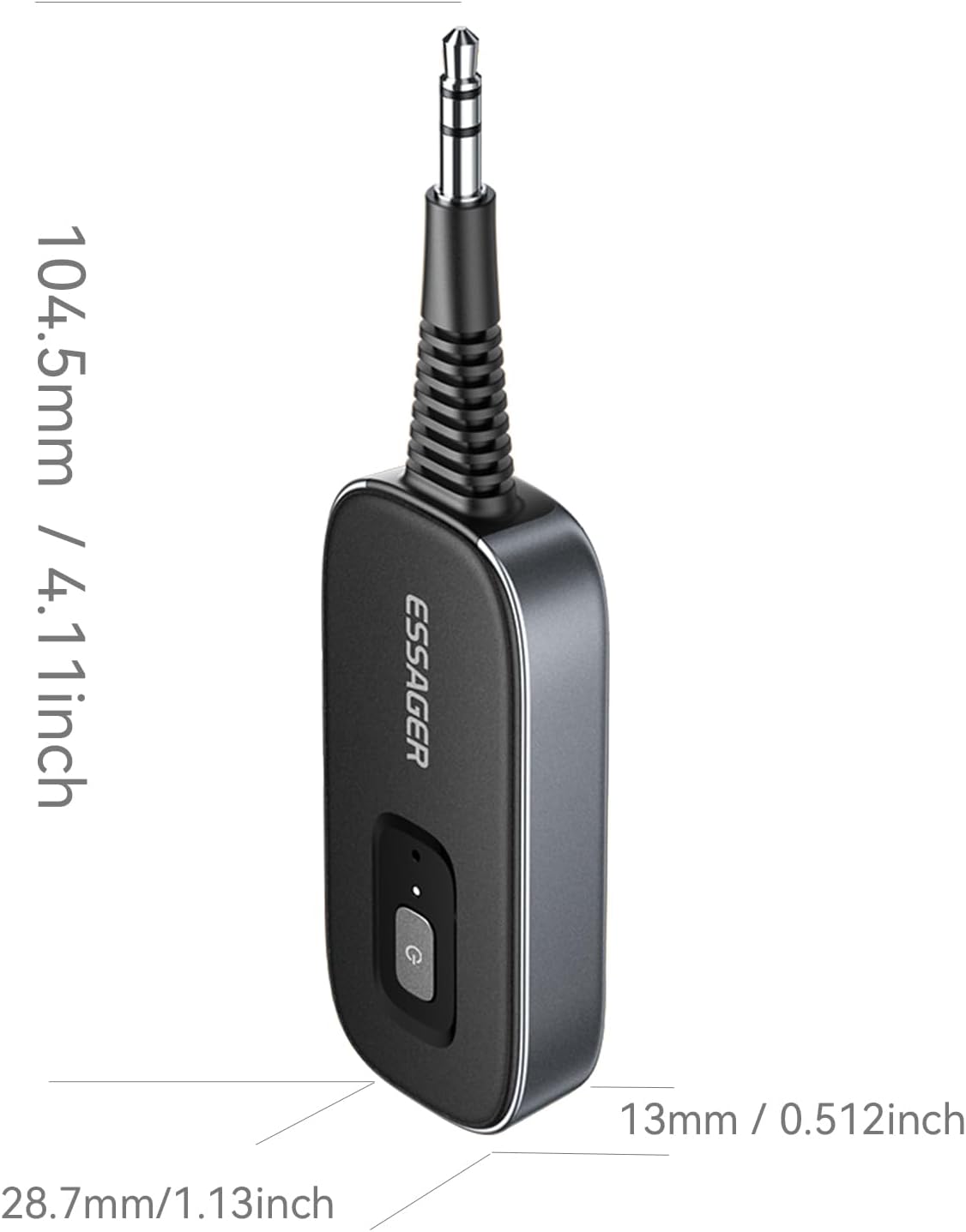 ESSAGER 3.5mm Bluetooth Car Adapter,Noise Cancelling AUX Bluetooth Receiver for Car,Wireless Audio Receiver Transmitter