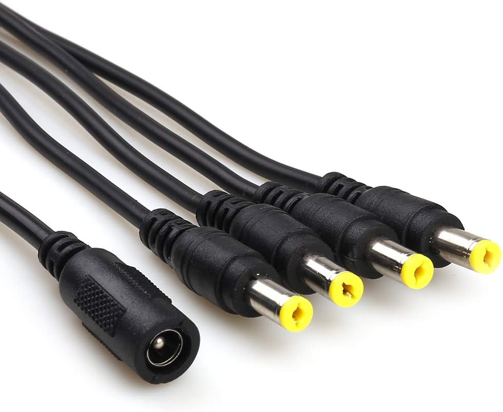 LEOU (26ft) 1 4 5.5mm 2.1mm Power Extension Cable for CCTV Surveillance Camera/IP Camra/DVR standalone/LED Light bar.