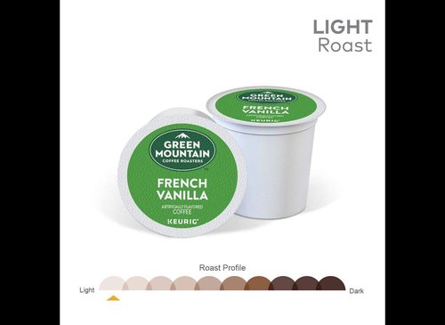 Green Mountain Coffee French Vanilla K-Cup Pods - Light Roast, 48 Count (2 Boxes of 24 Pods)