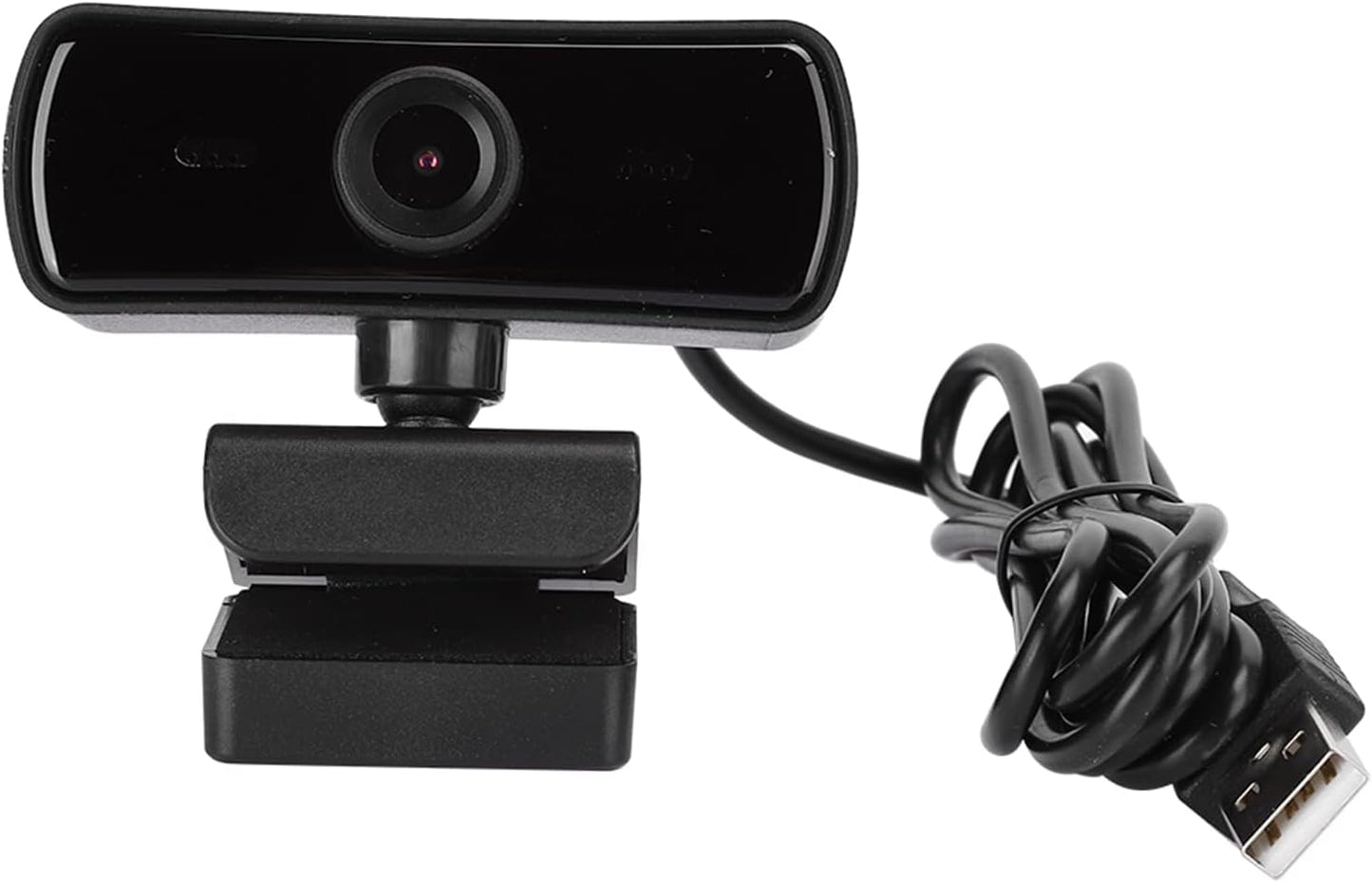 ASHATA 4K 2K 2560 1440 Webcam, Video, x Resolution, Built-in Microphone, Auto Focus, Plug and Play, Black
