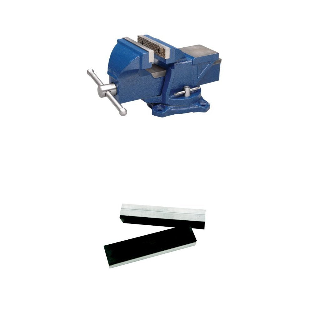 Wilton 11104 Wilton Bench Vise, Jaw Width 4-Inch, Jaw Opening 4-Inch with R-4, Rubber Face Jaw Cap, 4" Jaw Width