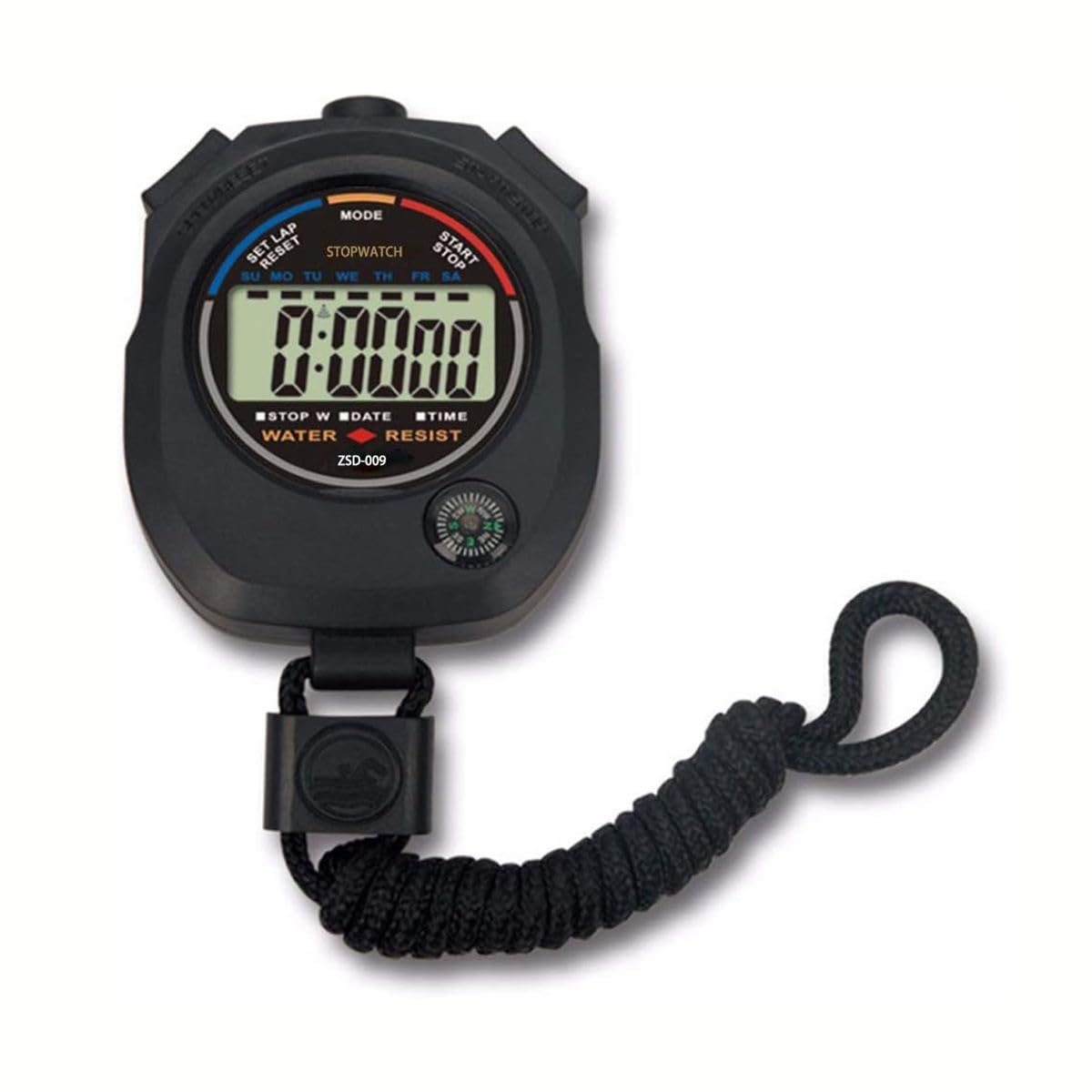 Multi-Function Digital Sport Stopwatch Timer, 2 Pack, Large LED Display with Date Time and Alarm Function, for Sports Coaches Fitness Coaches and Referees (1)