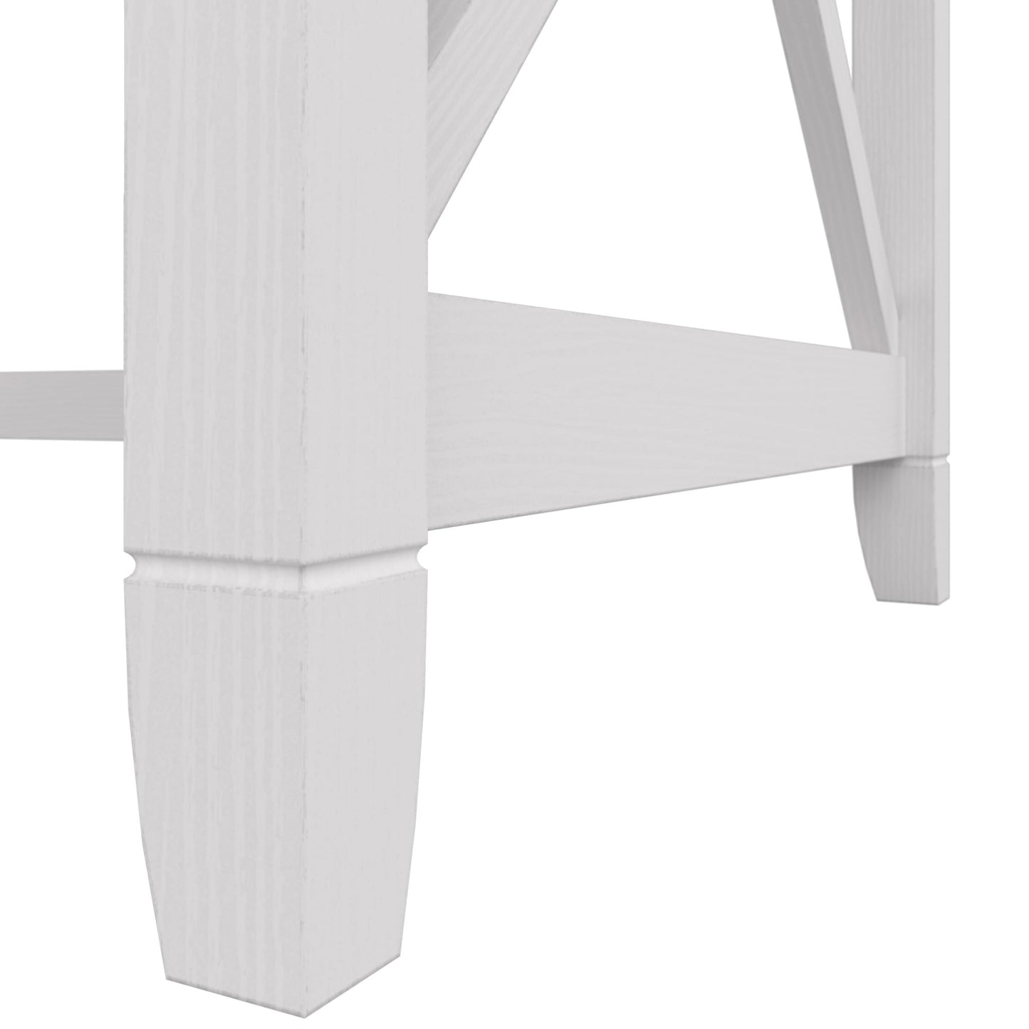 Bush Home Key West 60W Modern Farmhouse L Shaped Desk in Pure White Oak, 60-Inch Corner Computer Table for Home Office Workspace