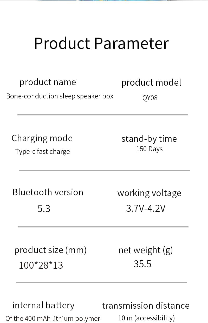 SERENAGLOW Pillow Speaker for Sleeping, Portable Sleep Aid Build-in Bone Conduction, Mini Bluetooth White Noise Machine