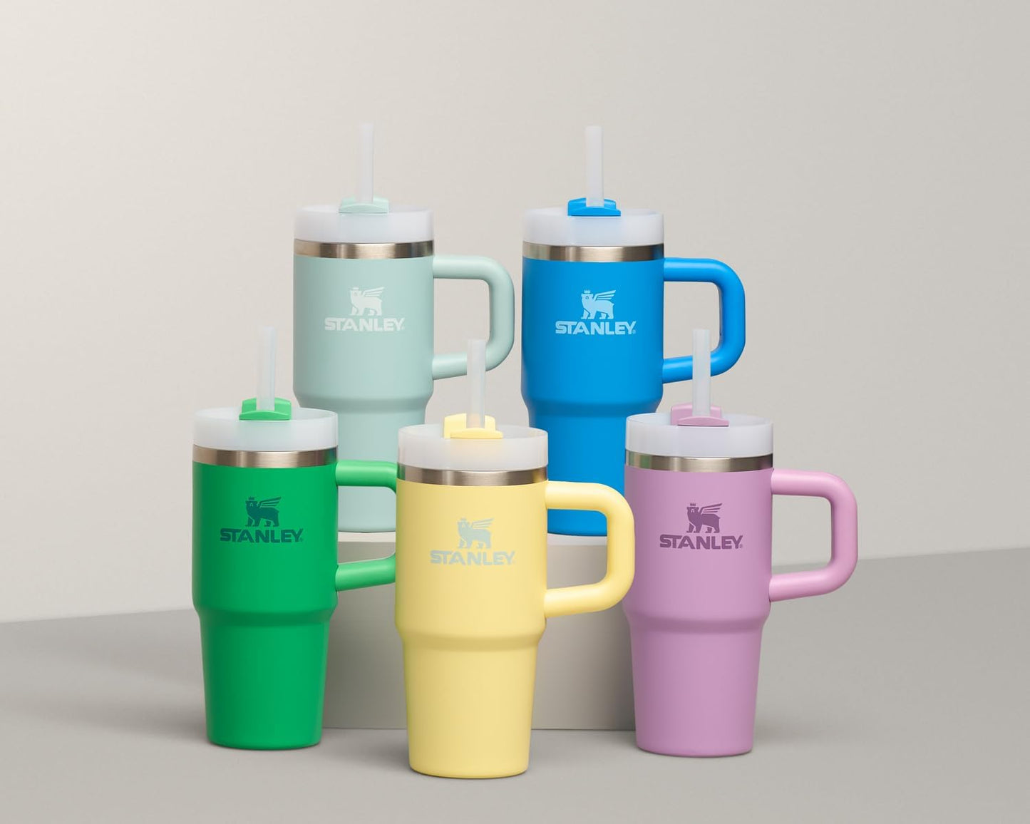 STANLEY Quencher H2.0 Tumbler - Insulated 20 oz Stainless Steel Cup with Handle & Straw | Meadow Color