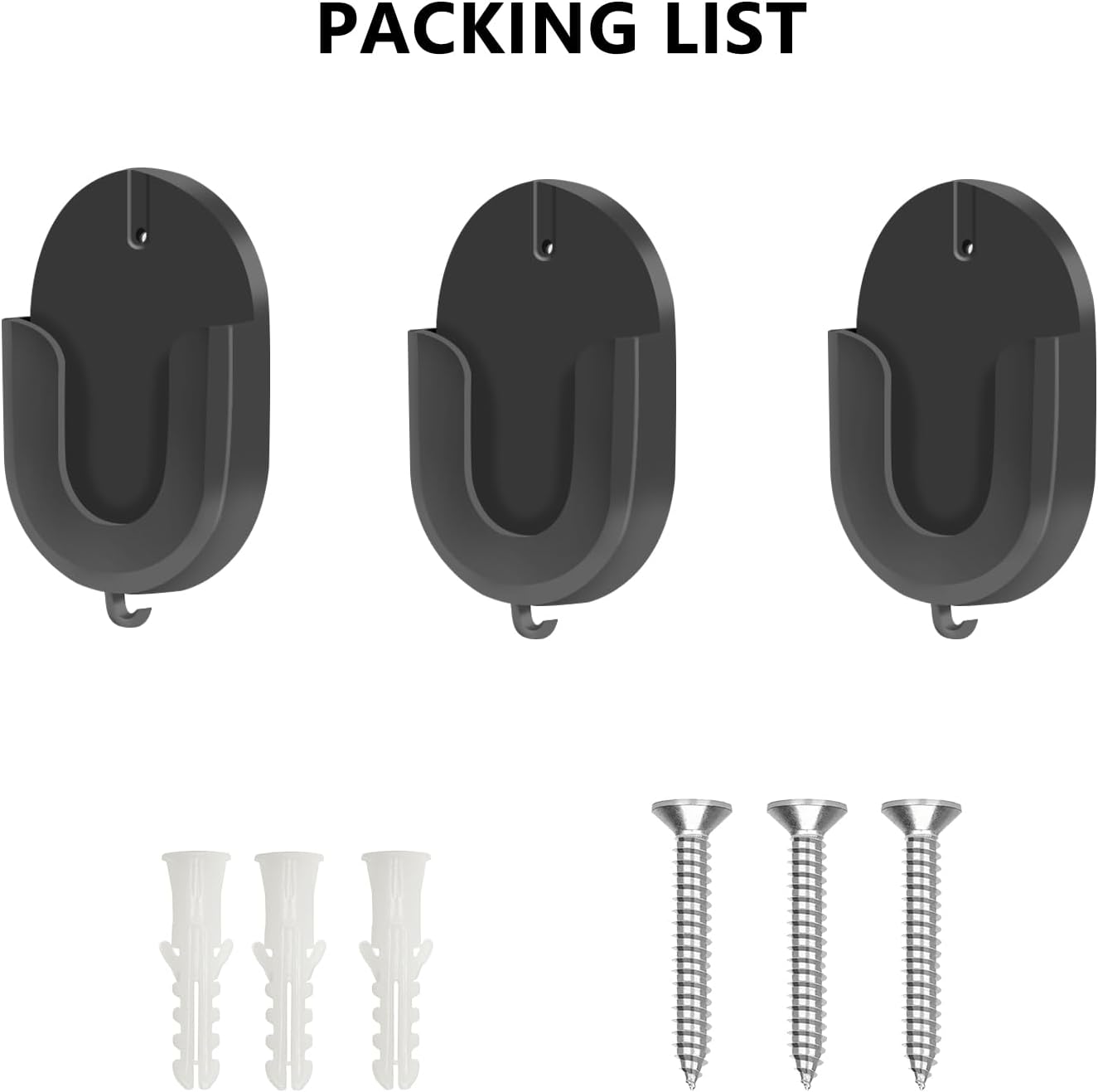 Mount(3Pack,White) No Drill Wall Mount Compatible with Stick Up Cam and Ring/Indoor Cam & Indoor Cam Plus , Strong