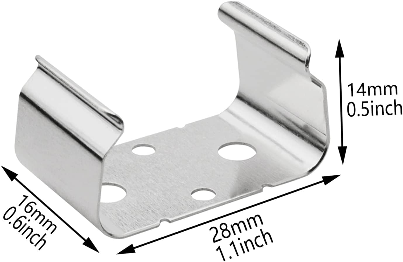 ZZLZX 6PCS 9-Volt Metal Battery Clips Battery Holder Clip AA Double Battery Holder Fixing Clip Instrument Battery Clips