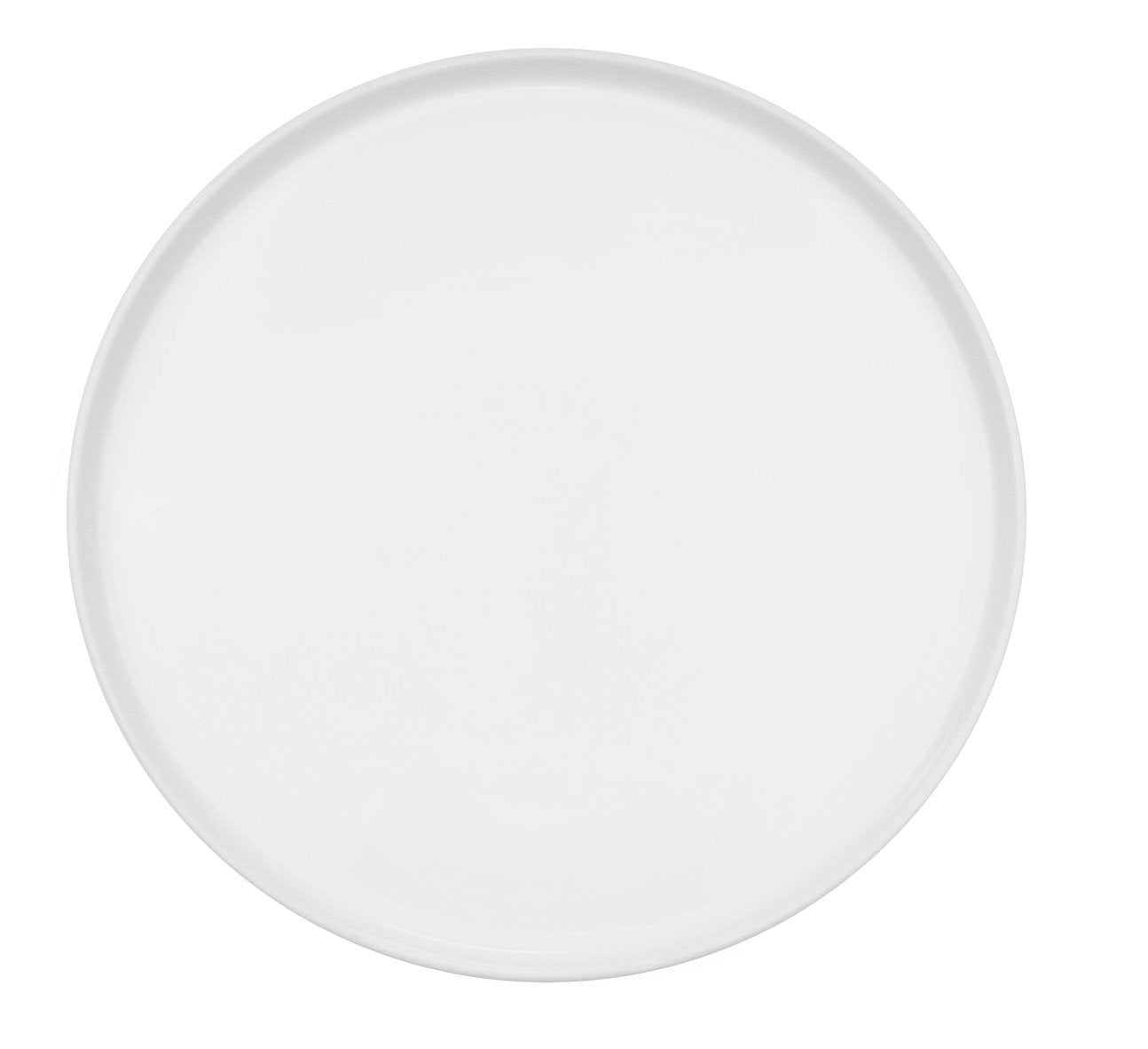 CAC China PP-12-R Porcelain Round Coupe Pizza Plate, 12-Inch, Super White, Box of 12